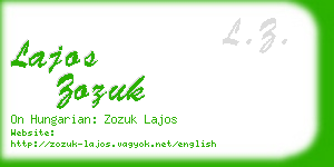 lajos zozuk business card